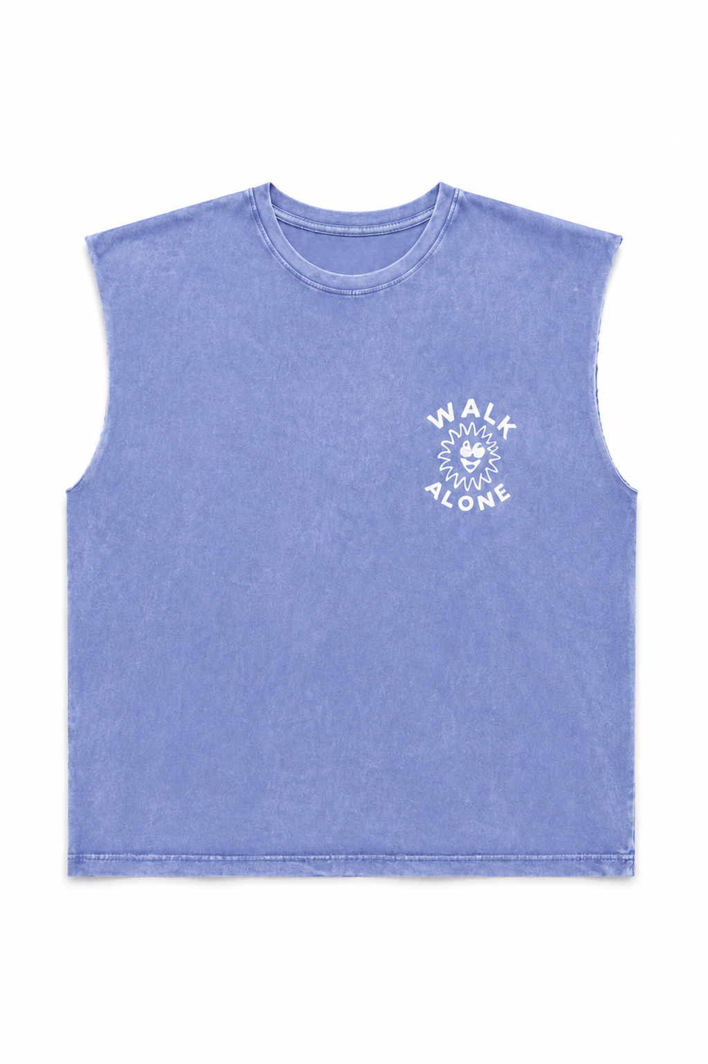 Own Light Sleeveless Tee -Washed Blue