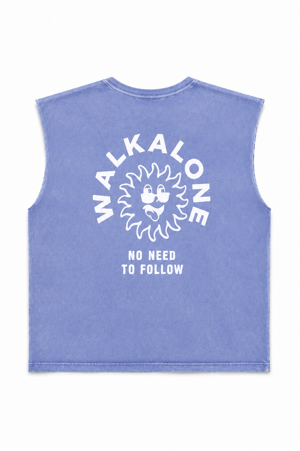 Own Light Sleeveless Tee -Washed Blue