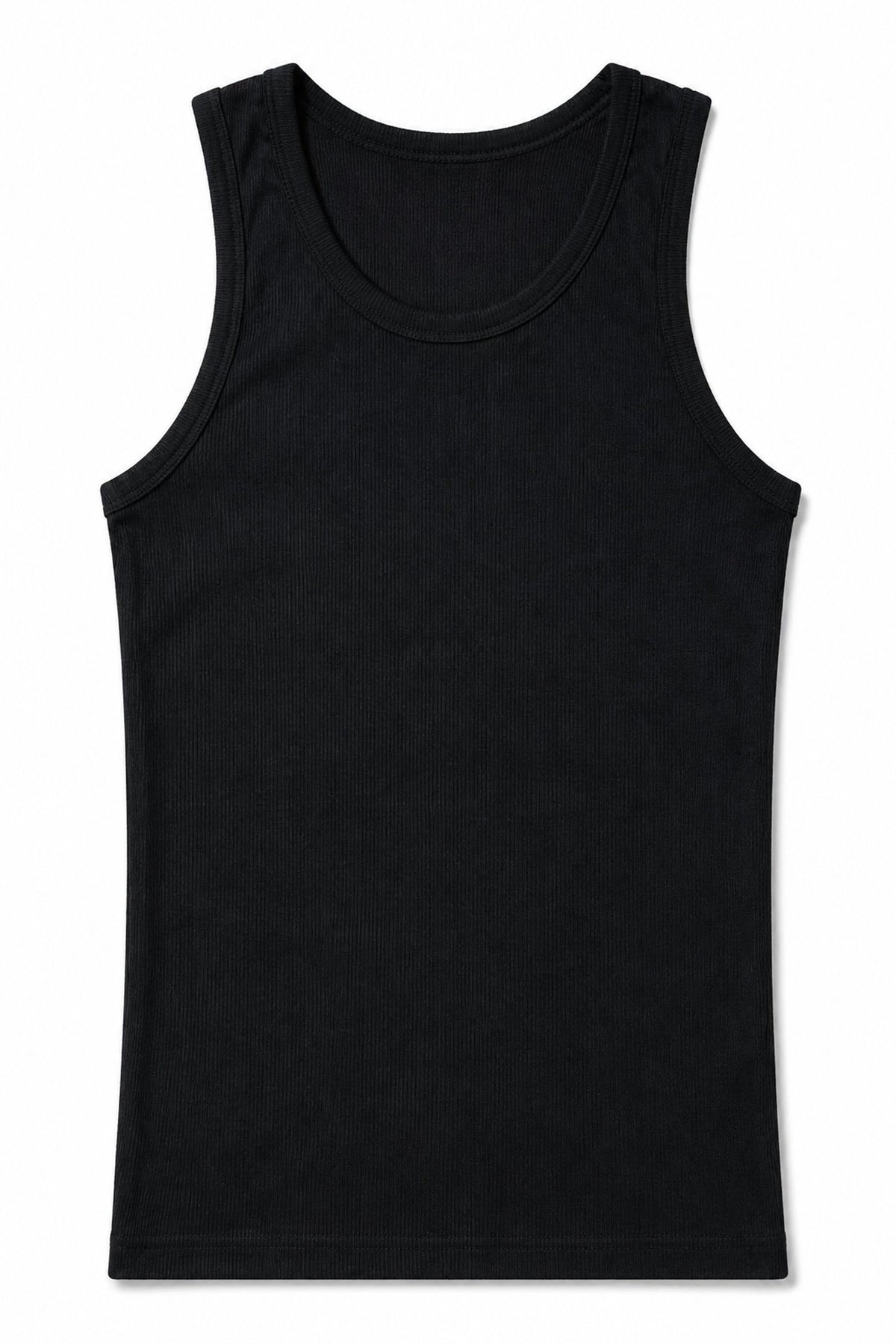 Solo Core Ribbed Tank — Black