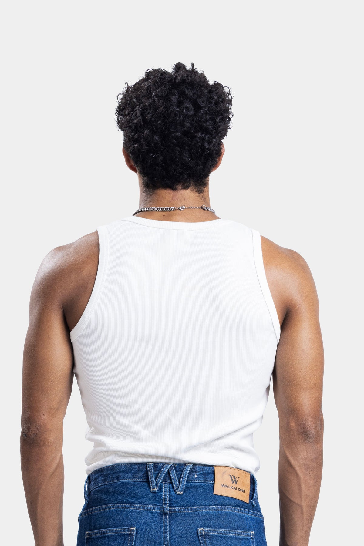 Solo Core Ribbed Tank — White