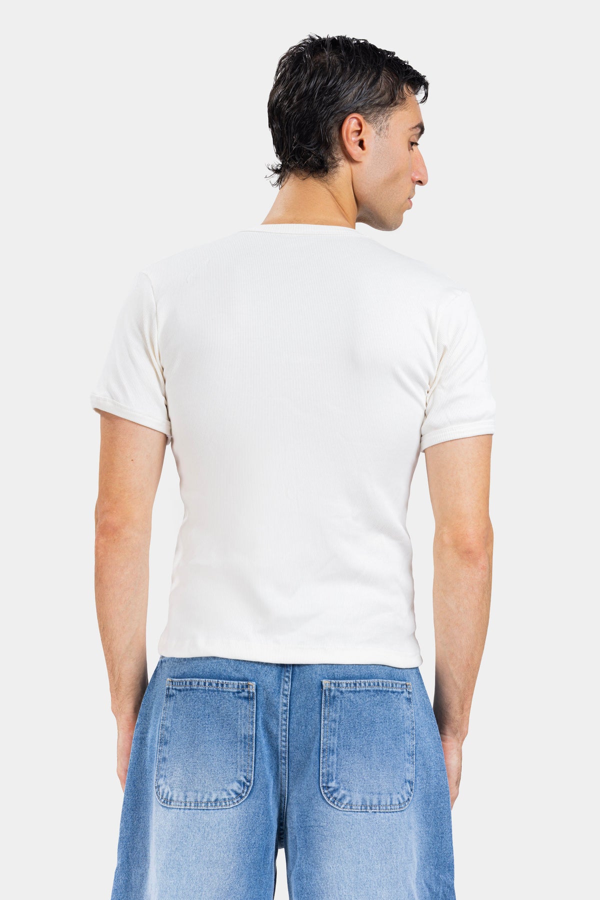 Solo Core Ribbed Tee — White