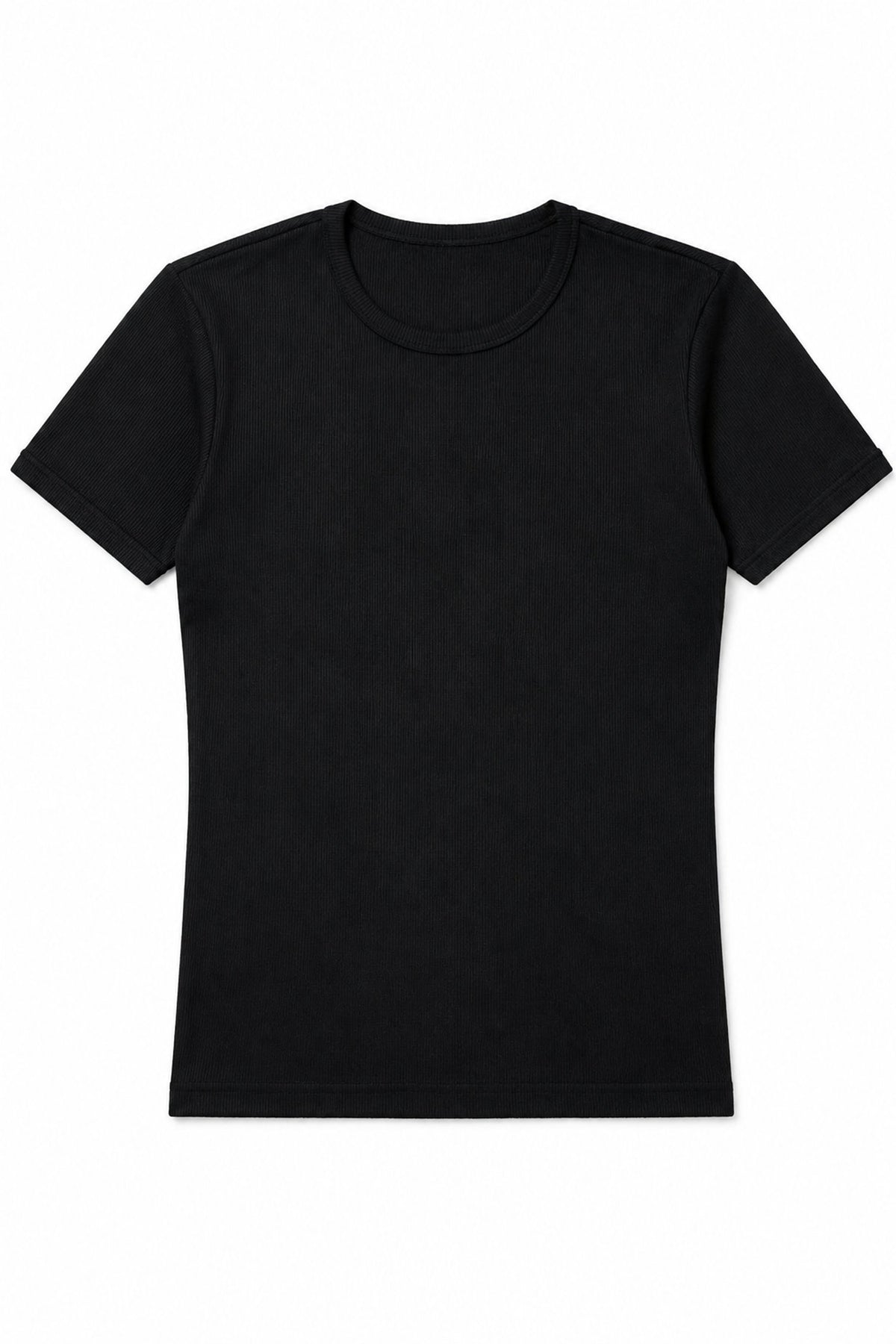 Solo Core Ribbed Tee — Black