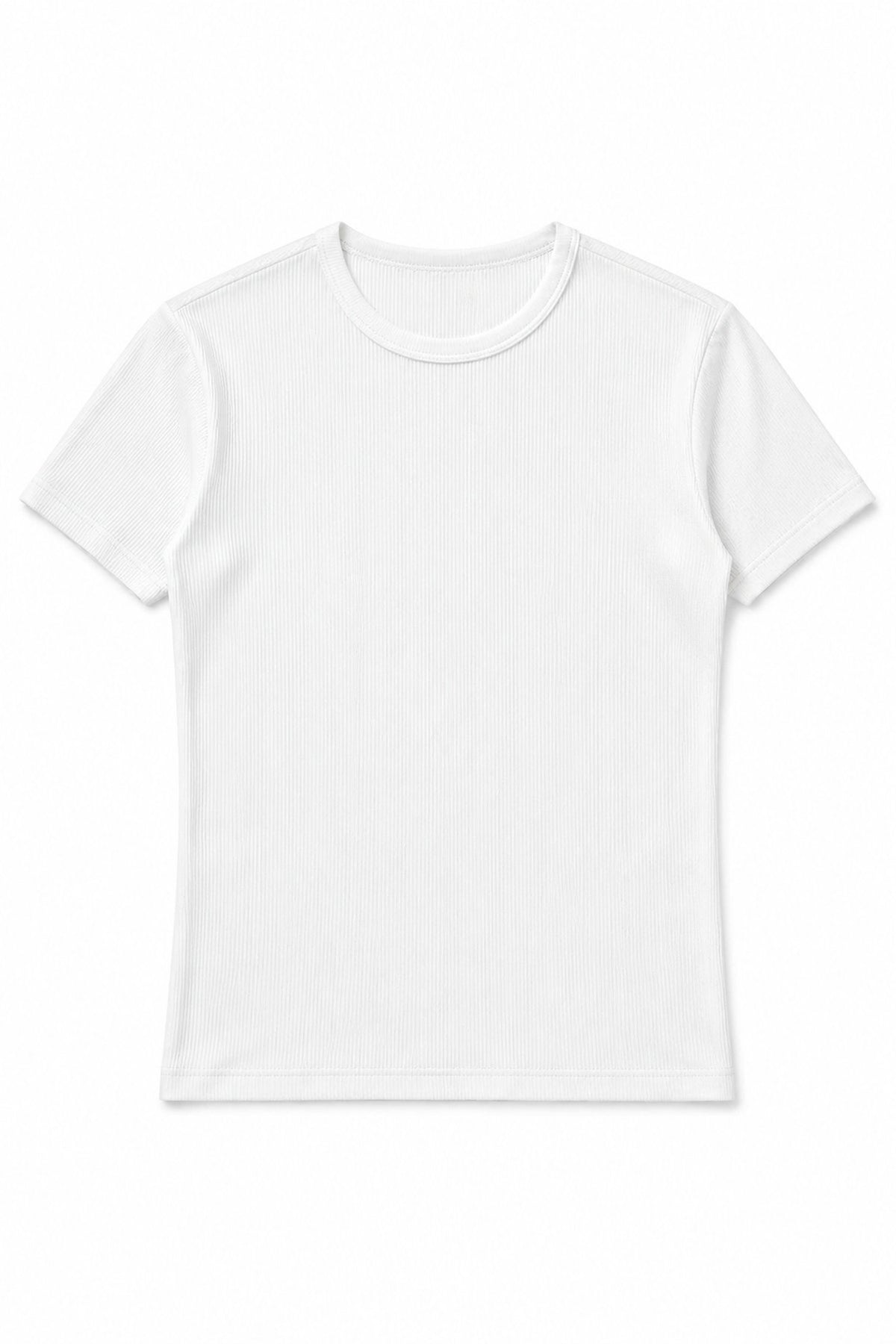 Solo Core Ribbed Tee — White