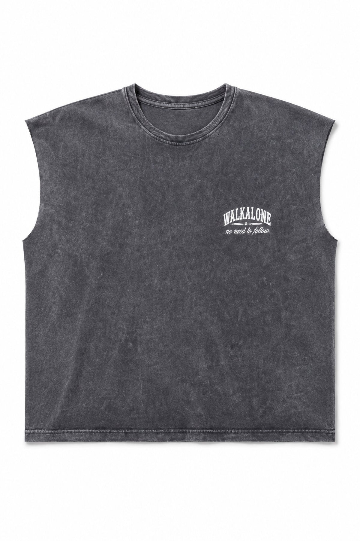 Unbound Eagle Sleeveless Tee -Washed grey